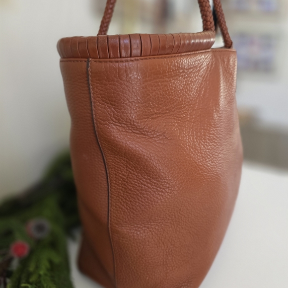 Tory Burch Brown Leather Tote Bag - Picture 9 of 13